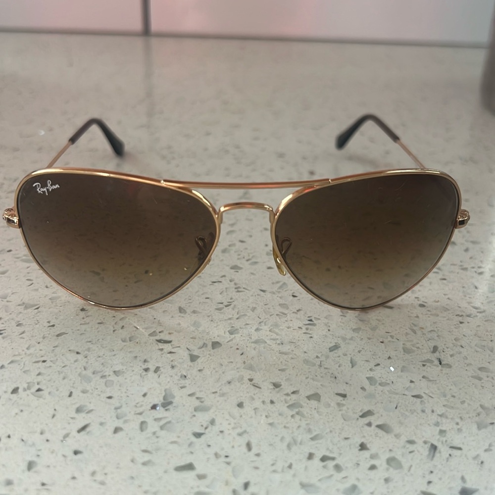 RB3025 RayBan Classic Aviators Gold/Brown Gradient